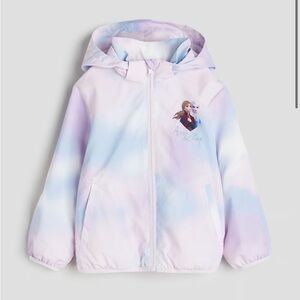 H&M Disney Kids Frozen Elsa Anna Windbreaker Jacket Girls 3/4T